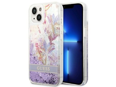 Capa rígida Guess GUHCP14MLFLSU para iPhone 14 Plus de 6,7 polegadas, violeta/roxa, com glitter líqu Capa rígida Guess GUHCP14MLFLSU para iPhone 14 Plus de 6,7 polegadas, violeta/roxa, com glitter líqu