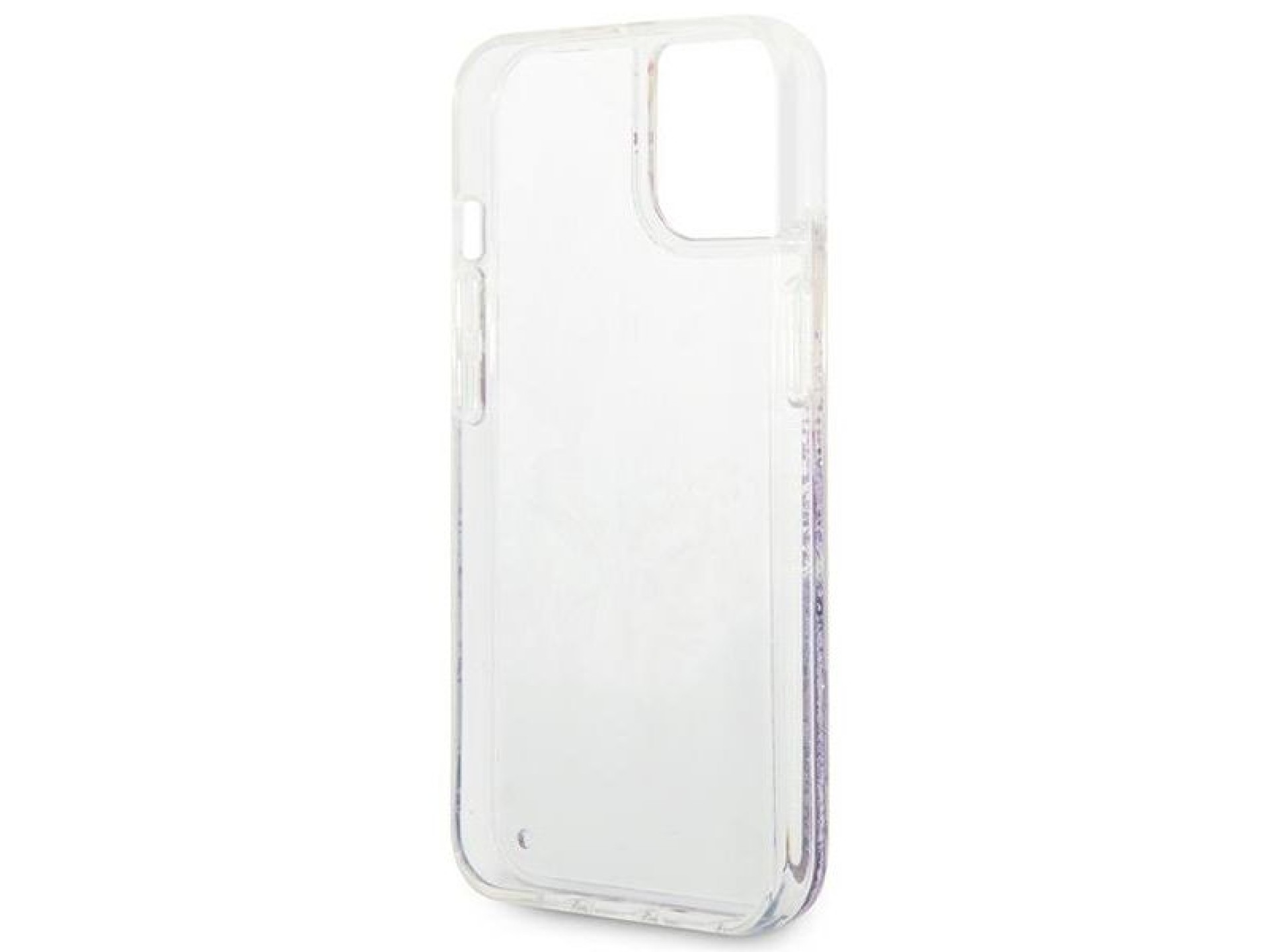 Capa rígida Guess GUHCP14MLFLSU para iPhone 14 Plus de 6,7 polegadas, violeta/roxa, com glitter líqu