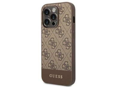 Guess GUHCP14LG4GLBR iPhone 14 Pro 6.1" brown/brown hard case 4G Stripe Collection Guess GUHCP14LG4GLBR iPhone 14 Pro 6.1" brown/brown hard case 4G Stripe Collection