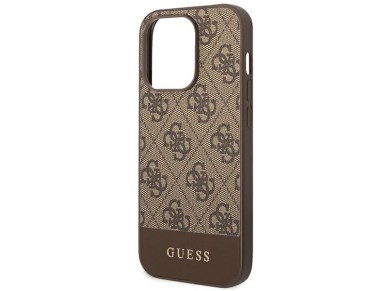Guess GUHCP14LG4GLBR iPhone 14 Pro 6.1" brown/brown hard case 4G Stripe Collection Guess GUHCP14LG4GLBR iPhone 14 Pro 6.1" brown/brown hard case 4G Stripe Collection