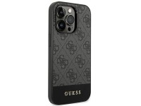 Guess GUHCP14LG4GLGR iPhone 14 Pro 6,1" szary/grey hard case 4G Stripe Collection
