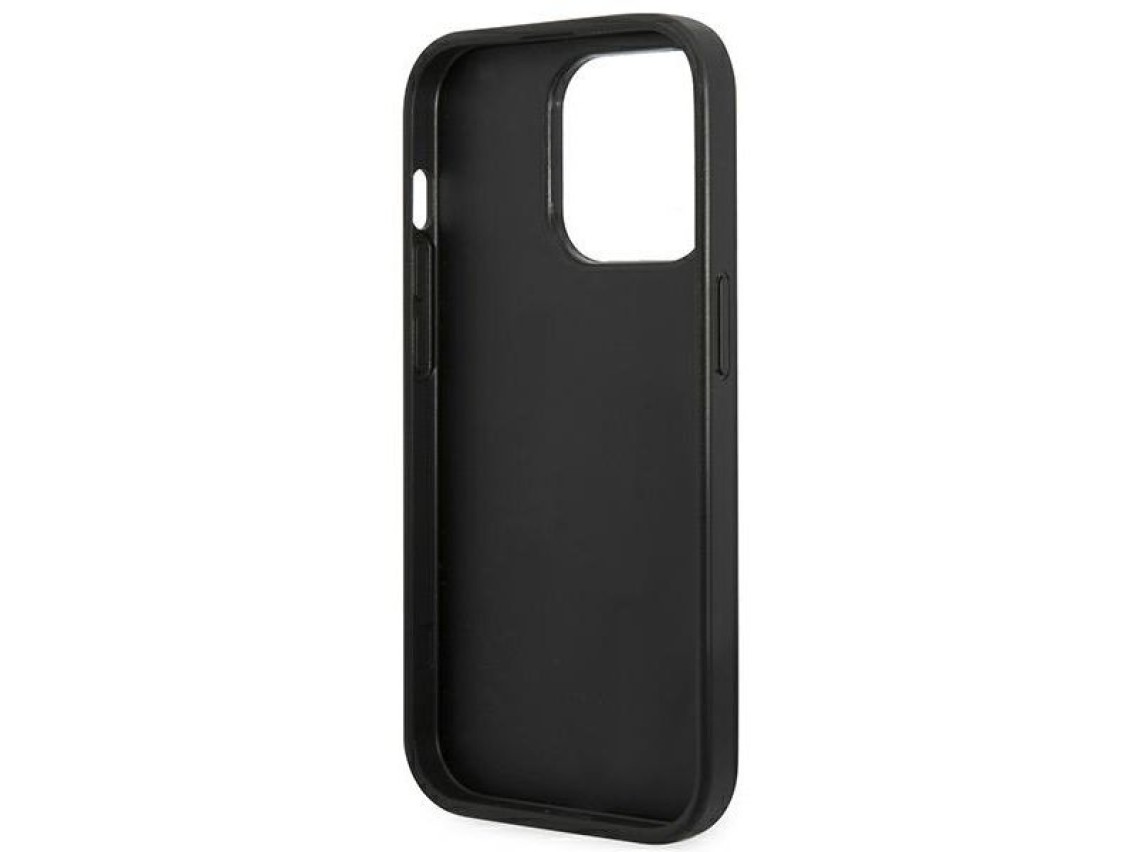 Guess GUHCP14LG4GLGR iPhone 14 Pro 6,1" szary/grey hard case 4G Stripe Collection