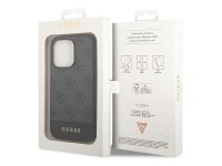 Guess GUHCP14LG4GLGR iPhone 14 Pro 6,1" szary/grey hard case 4G Stripe Collection