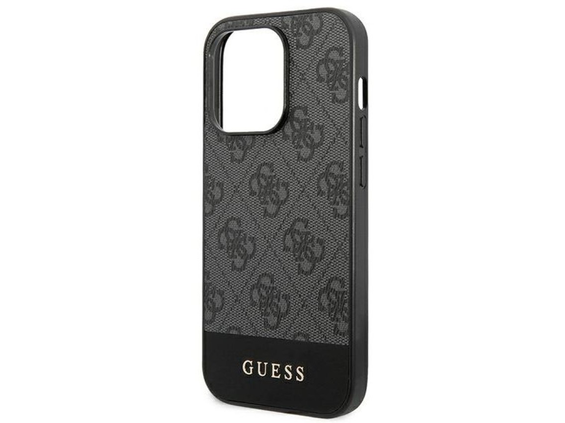 Guess GUHCP14XG4GLGR iPhone 14 Pro Max 6.7" grey/grey hard case 4G Stripe Collection