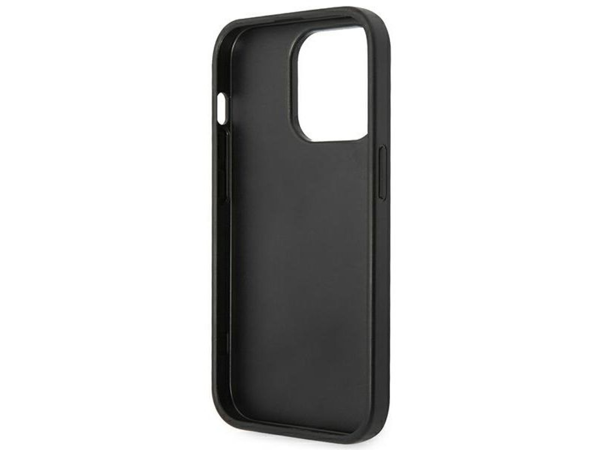 Guess Saffiano Strap Case for iPhone 14 Pro - Black