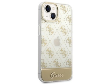 Guess GUHCP14MHG4MHG iPhone 14 Plus 6.7 "gold / gold hardcase 4G Pattern Script Guess GUHCP14MHG4MHG iPhone 14 Plus 6.7 "gold / gold hardcase 4G Pattern Script