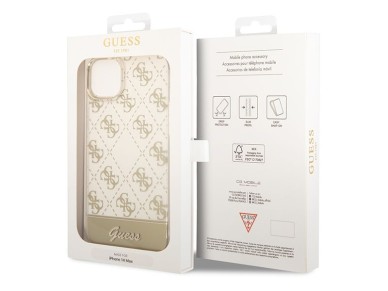 Guess GUHCP14MHG4MHG iPhone 14 Plus 6.7 "gold / gold hardcase 4G Pattern Script Guess GUHCP14MHG4MHG iPhone 14 Plus 6.7 "gold / gold hardcase 4G Pattern Script
