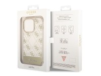Guess GUHCP14LHG4MHG iPhone 14 Pro 6.1 "dourado / capa rígida dourada 4G Padrão Script Guess GUHCP14LHG4MHG iPhone 14 Pro 6.1 "dourado / capa rígida dourada 4G Padrão Script