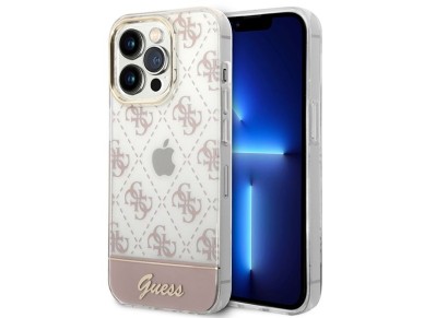 Guess GUHCP14LHG4MHP iPhone 14 Pro 6.1 "rosa / carcasa r�gida rosa 4G Patr�n Script