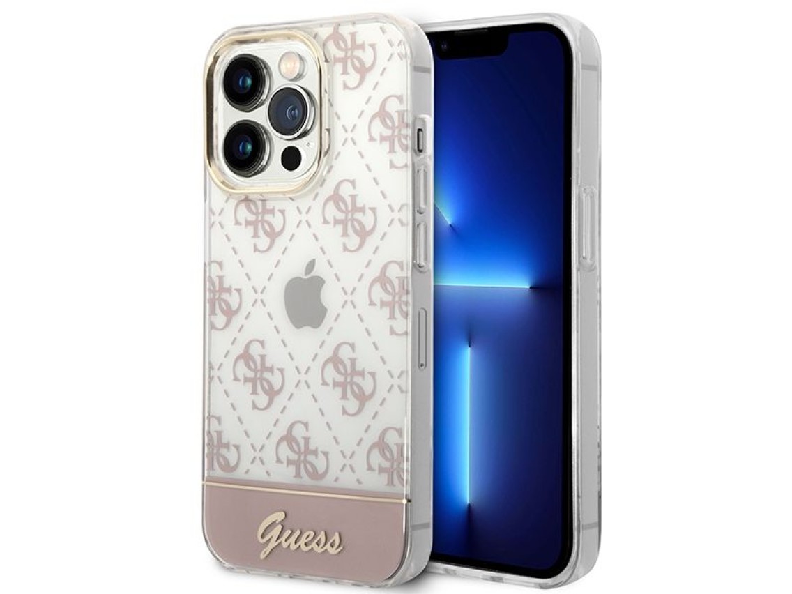Guess GUHCP14LHG4MHP iPhone 14 Pro 6.1 "pink / pink hardcase 4G Pattern Script