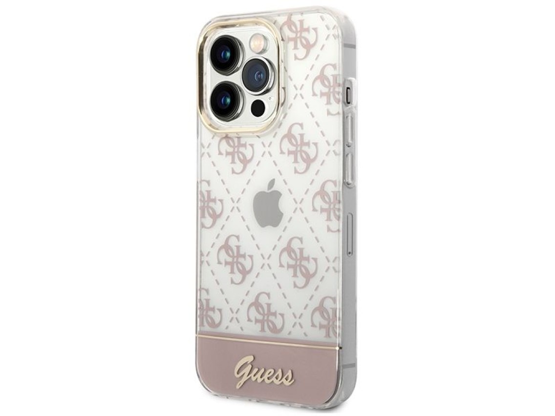 Guess GUHCP14LHG4MHP iPhone 14 Pro 6.1 "pink / pink hardcase 4G Pattern Script