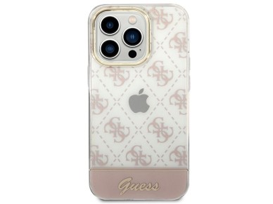 Guess GUHCP14LHG4MHP iPhone 14 Pro 6.1 "rosa / carcasa r�gida rosa 4G Patr�n Script
