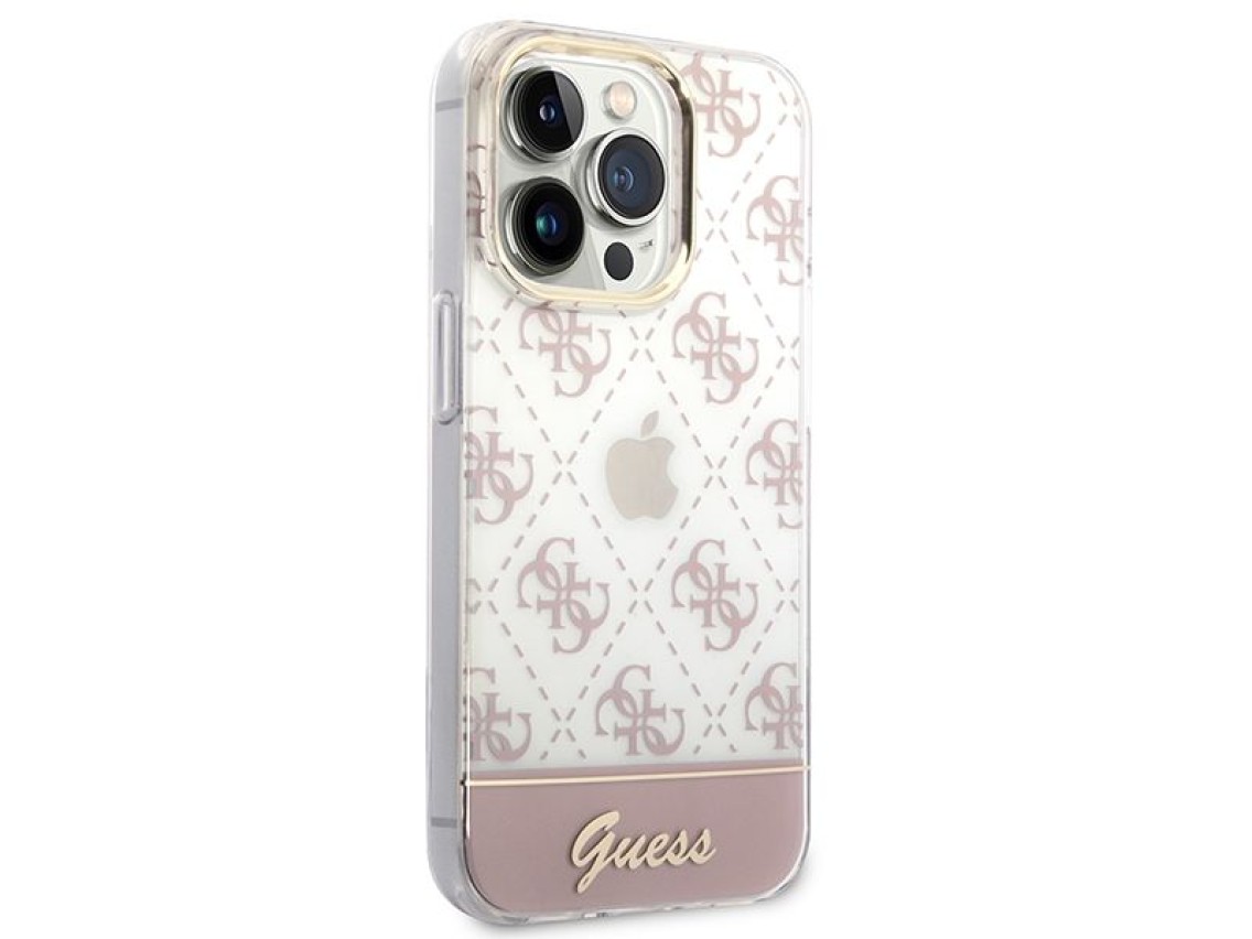 Guess GUHCP14LHG4MHP iPhone 14 Pro 6.1 "pink / pink hardcase 4G Pattern Script