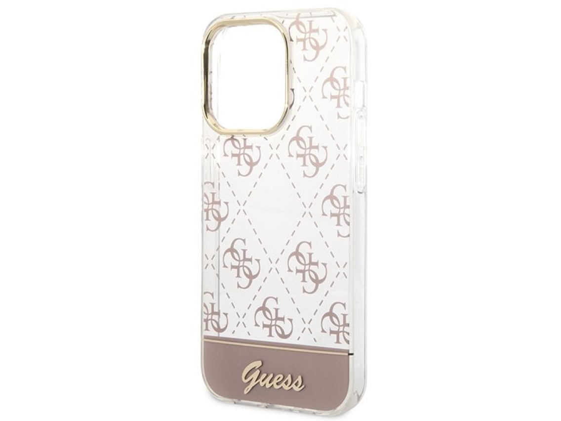 Guess GUHCP14LHG4MHP iPhone 14 Pro 6.1 "pink / pink hardcase 4G Pattern Script