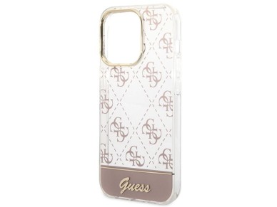 Guess GUHCP14LHG4MHP iPhone 14 Pro 6.1 "rosa / carcasa r�gida rosa 4G Patr�n Script