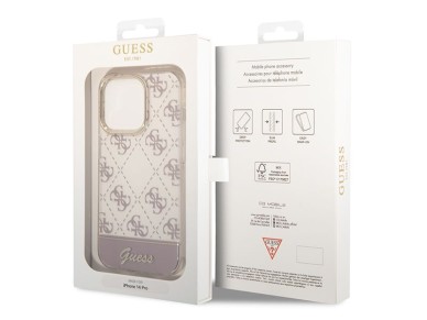 Guess GUHCP14LHG4MHP iPhone 14 Pro 6.1 "rosa / carcasa r�gida rosa 4G Patr�n Script