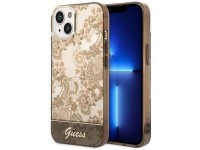 Guess GUHCP14MHGPLHC iPhone 14 Plus 6.7" capa rígida ocre Coleção Porcelana Guess GUHCP14MHGPLHC iPhone 14 Plus 6.7" capa rígida ocre Coleção Porcelana