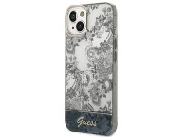 Funda r�gida gris para iPhone 14 Plus de 6,7" de Guess GUHCP14MHGPLHG, colecci�n Porcelain.
