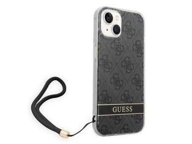 Funda rígida negra Guess GUOHCP14MH4STK para iPhone 14 Plus de 6,7" con correa estampada y 4G. Funda rígida negra Guess GUOHCP14MH4STK para iPhone 14 Plus de 6,7" con correa estampada y 4G.