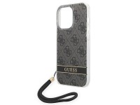 Funda Guess GUOHCP14LH4STK para iPhone 14 Pro de 6,1" negra / carcasa rígida negra 4G con correa est Funda Guess GUOHCP14LH4STK para iPhone 14 Pro de 6,1" negra / carcasa rígida negra 4G con correa est