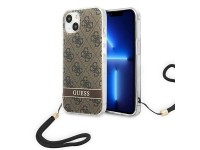 Guess GUOHCP14MH4STW iPhone 14 Plus 6.7 "brown / brown hardcase 4G Print Strap