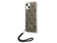 Funda r�gida marr�n para iPhone 14 Plus de 6,7 pulgadas de Guess GUOHCP14MH4STW, 4G, con correa esta