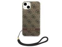 Funda r�gida marr�n para iPhone 14 Plus de 6,7 pulgadas de Guess GUOHCP14MH4STW, 4G, con correa esta
