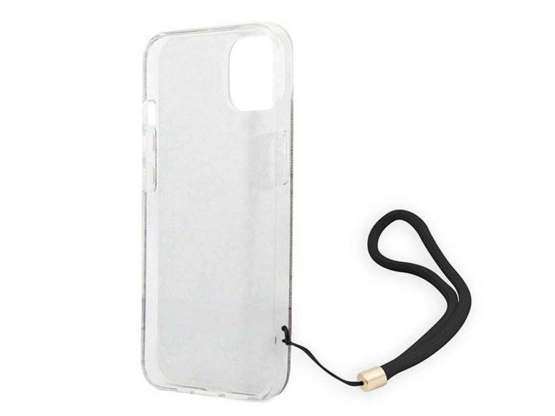 Funda r�gida marr�n para iPhone 14 Plus de 6,7 pulgadas de Guess GUOHCP14MH4STW, 4G, con correa esta