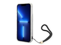 Guess GUOHCP14LH4STW iPhone 14 Pro 6.1 "capa rígida marrom / alça com estampa 4G Guess GUOHCP14LH4STW iPhone 14 Pro 6.1 "capa rígida marrom / alça com estampa 4G