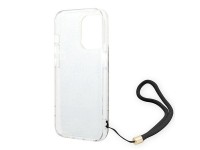Guess GUOHCP14LH4STW iPhone 14 Pro 6.1 "capa rígida marrom / alça com estampa 4G Guess GUOHCP14LH4STW iPhone 14 Pro 6.1 "capa rígida marrom / alça com estampa 4G