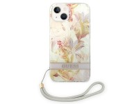 Guess GUOHCP14MHFLSU iPhone 14 Plus 6.7 "roxo / capa rígida roxa com alça de flor Guess GUOHCP14MHFLSU iPhone 14 Plus 6.7 "roxo / capa rígida roxa com alça de flor