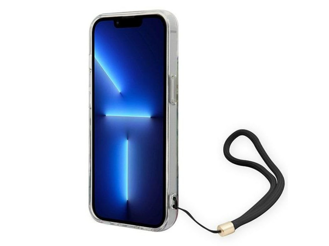 Guess GUOHCP14SHFLSB iPhone 14 6.1 "blue / blue hardcase Flower Strap
