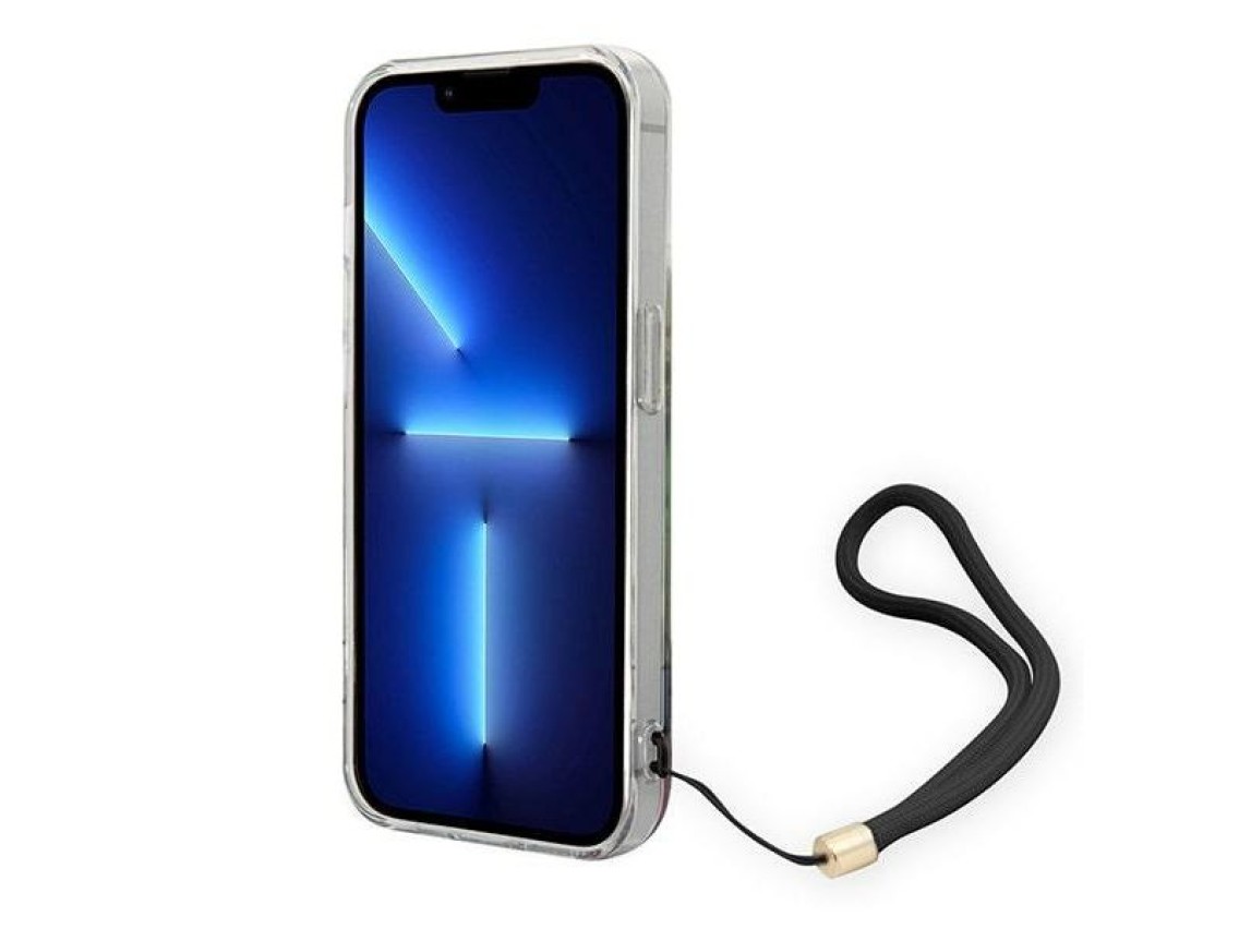 Guess GUOHCP14LHFLSB iPhone 14 Pro 6.1 "blue / blue hardcase Flower Strap