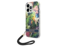 Guess GUOHCP14XHFLSB iPhone 14 Pro Max 6.7 "blue / blue hardcase Flower Strap