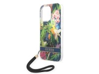 Guess GUOHCP14XHFLSB iPhone 14 Pro Max 6.7 "blue / blue hardcase Flower Strap
