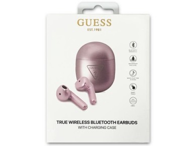 Guess GUTWST82TRU TWS Bluetooth Headphones + Purple/Purple Triangle Logo Docking Station Guess GUTWST82TRU TWS Bluetooth Headphones + Purple/Purple Triangle Logo Docking Station