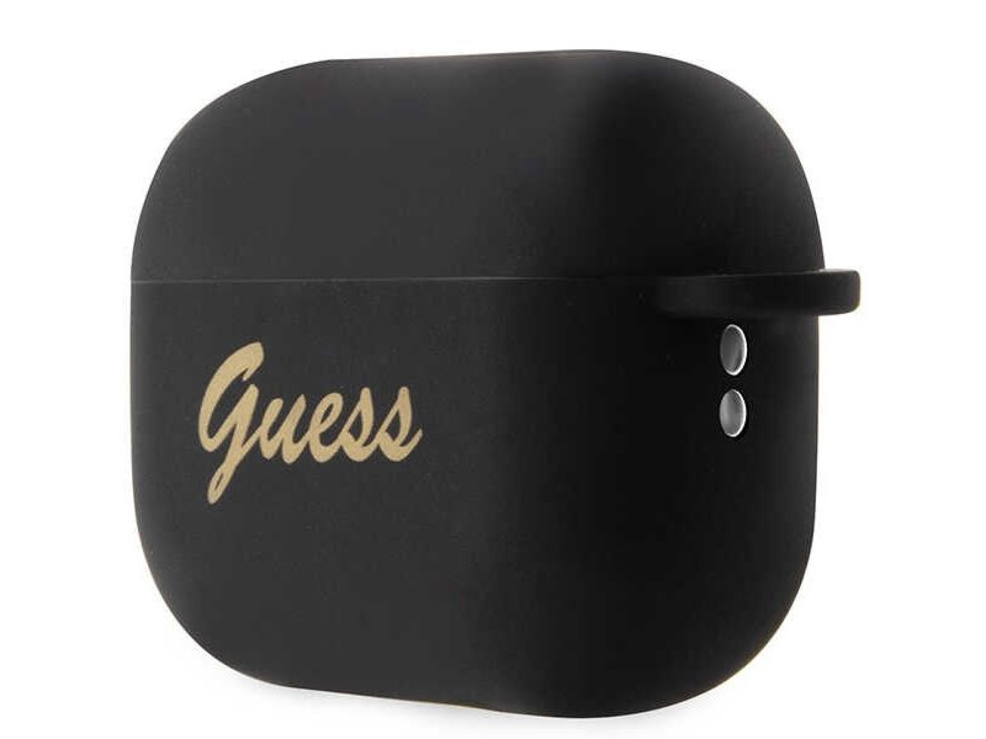 Funda Guess GUAP2LSCHSK para AirPods Pro 2, color negro/negro, de silicona, con dije de corazón.