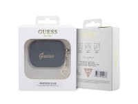 Funda Guess GUAP2LSCHSK para AirPods Pro 2, color negro/negro, de silicona, con dije de corazón. Funda Guess GUAP2LSCHSK para AirPods Pro 2, color negro/negro, de silicona, con dije de corazón.