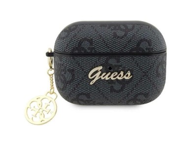 Funda Guess GUAP2G4GSMK para AirPods Pro 2, color negro/negro, 4G Charm Collection Funda Guess GUAP2G4GSMK para AirPods Pro 2, color negro/negro, 4G Charm Collection