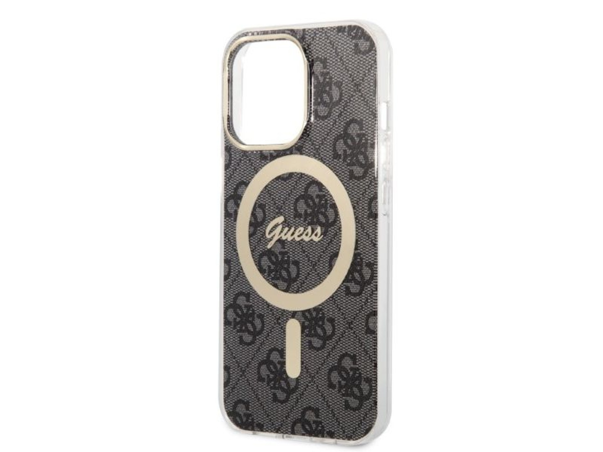 Set Guess GUBPP13LH4EACSK Case+ Charger iPhone 13 Pro black/black hard case 4G Print MagSafe