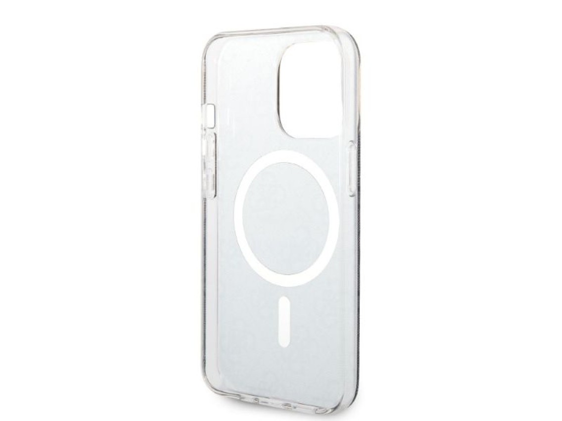 Set Guess GUBPP13LH4EACSK Case+ Charger iPhone 13 Pro black/black hard case 4G Print MagSafe
