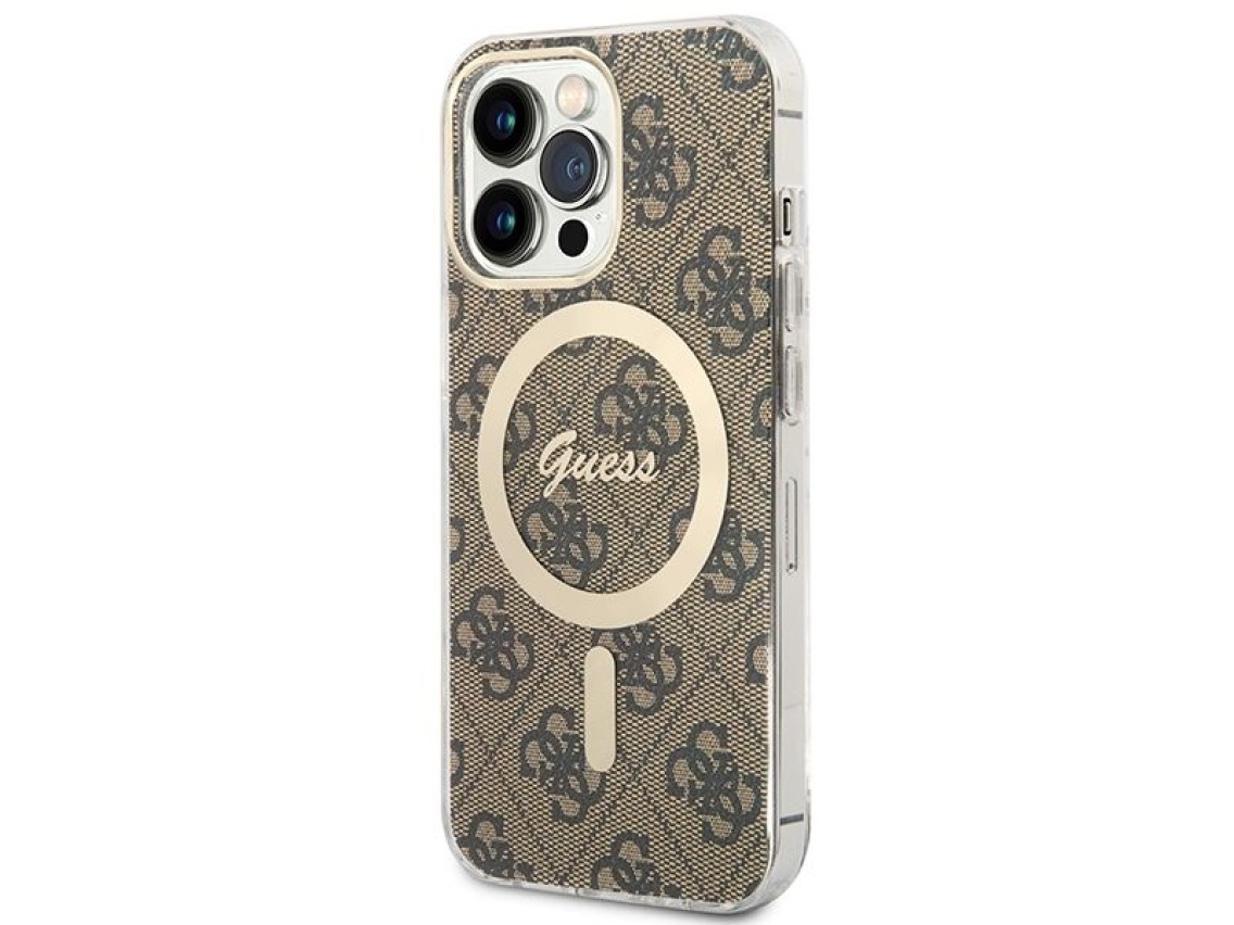 Conjunto Guess GUBPP13LH4EACSW Funda + Cargador para iPhone 13 Pro marrón/marrón, carcasa rígida, 4G
