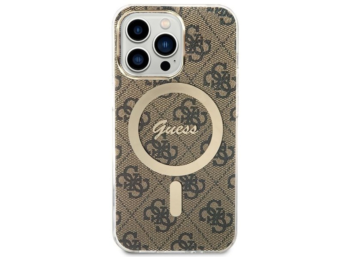 Conjunto Guess GUBPP13LH4EACSW Funda + Cargador para iPhone 13 Pro marrón/marrón, carcasa rígida, 4G