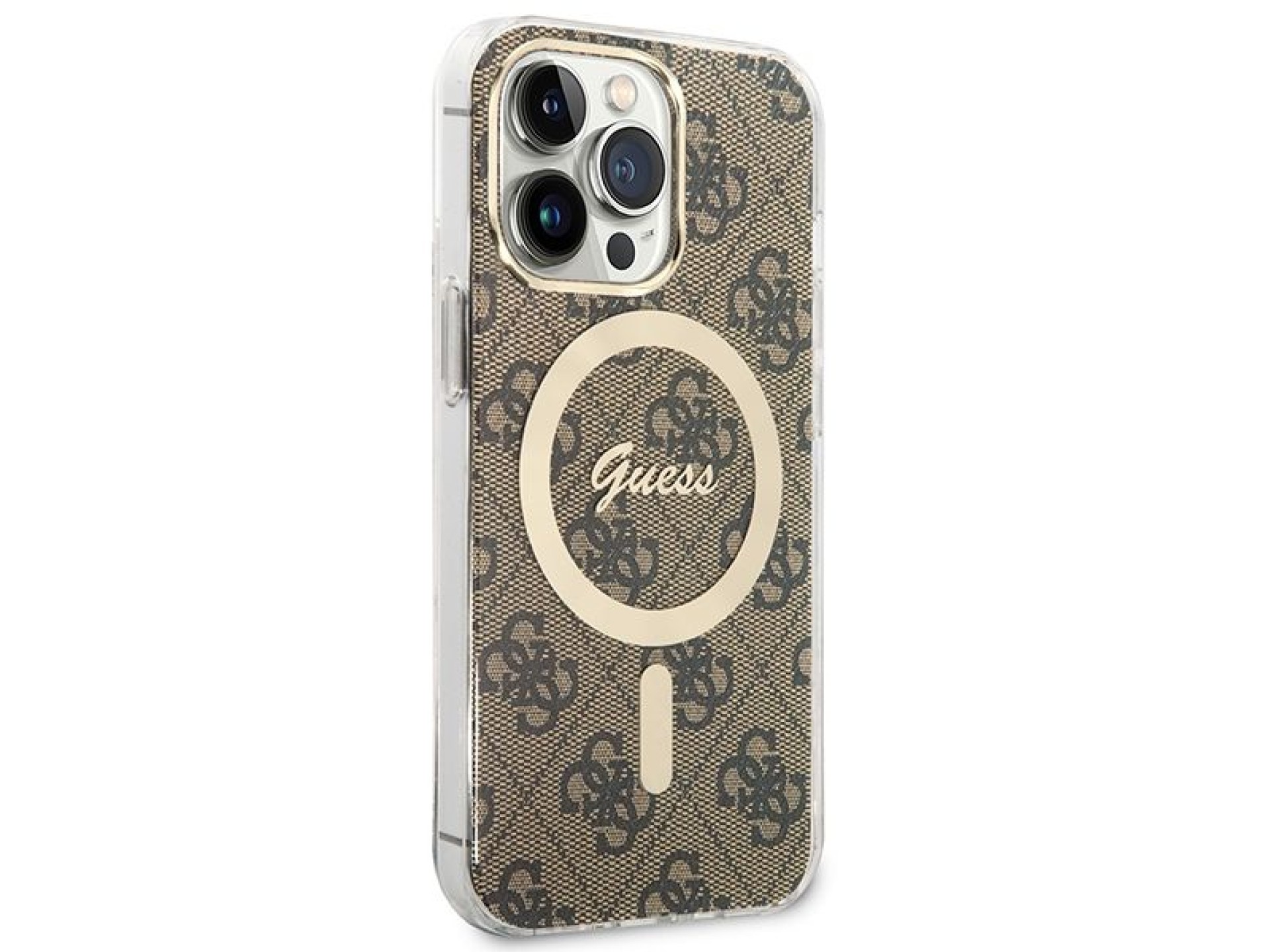 Conjunto Guess GUBPP13LH4EACSW Funda + Cargador para iPhone 13 Pro marrón/marrón, carcasa rígida, 4G