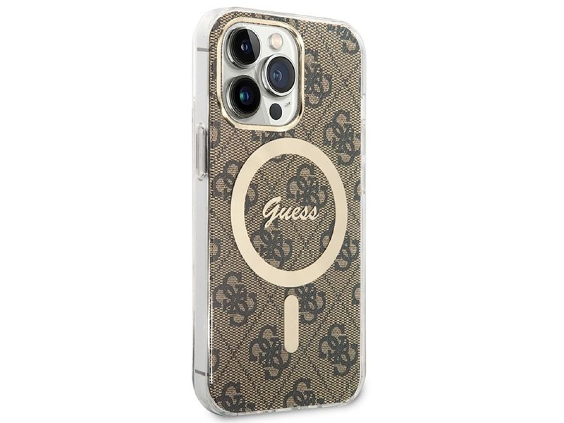 Conjunto Guess GUBPP13LH4EACSW Funda + Cargador para iPhone 13 Pro marrón/marrón, carcasa rígida, 4G