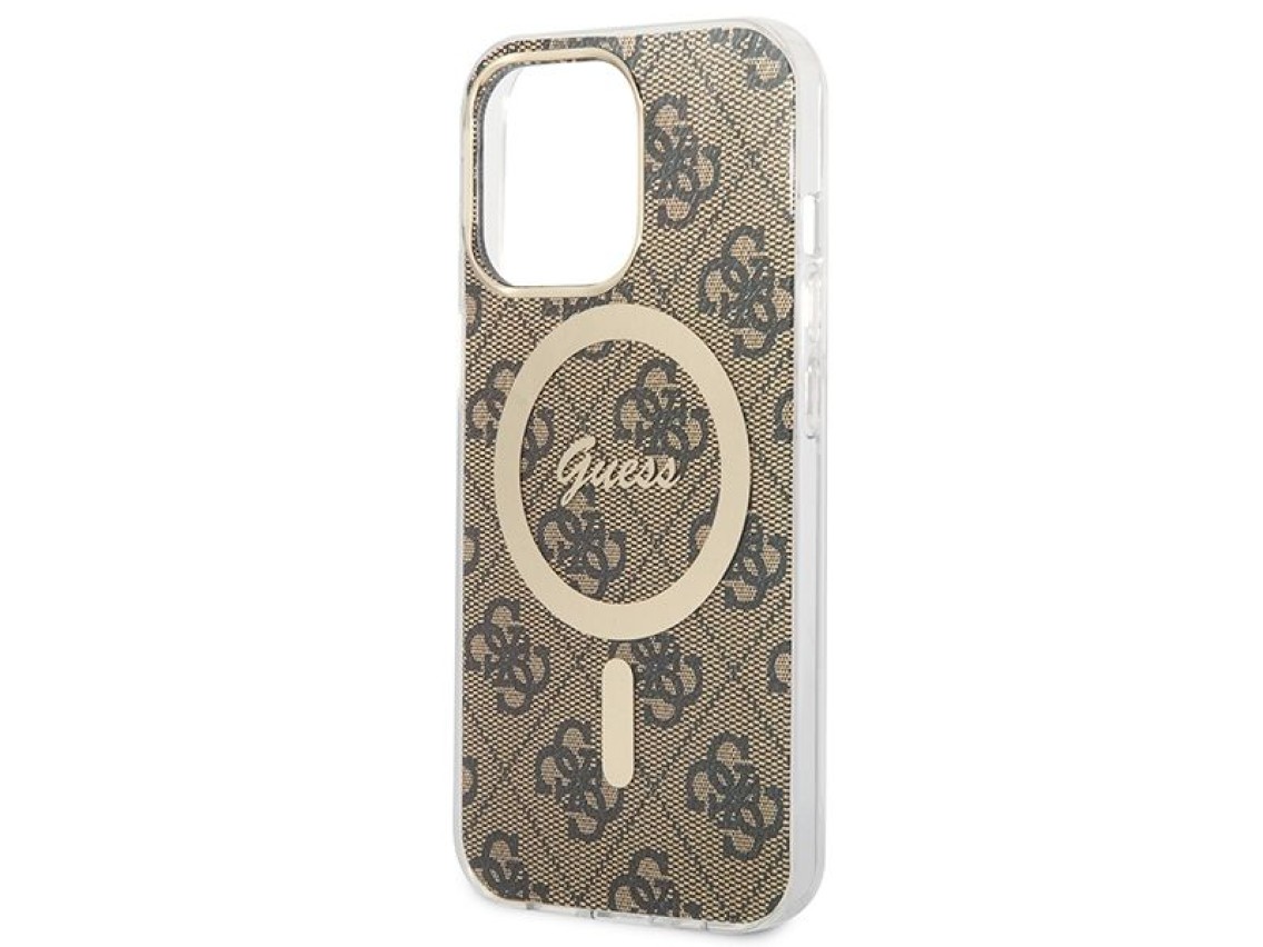Conjunto Guess GUBPP13LH4EACSW Funda + Cargador para iPhone 13 Pro marrón/marrón, carcasa rígida, 4G