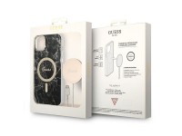 Conjunto Guess GUBPP14SHMEACSK Funda + Cargador para iPhone 14 de 6.1" negro/negro, carcasa rígida M Conjunto Guess GUBPP14SHMEACSK Funda + Cargador para iPhone 14 de 6.1" negro/negro, carcasa rígida M