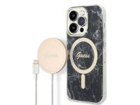 Set Guess GUBPP14LHMEACSK Case+ Charger iPhone 14 Pro 6.1" black/black hard case Marble MagSafe Set Guess GUBPP14LHMEACSK Case+ Charger iPhone 14 Pro 6.1" black/black hard case Marble MagSafe