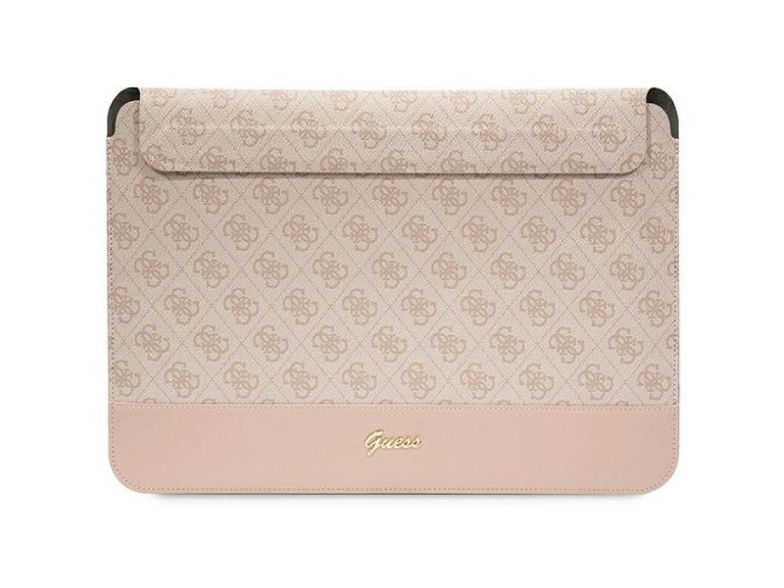 Capa Guess 4G Stripe Metal Logo para laptop de 14" - rosa