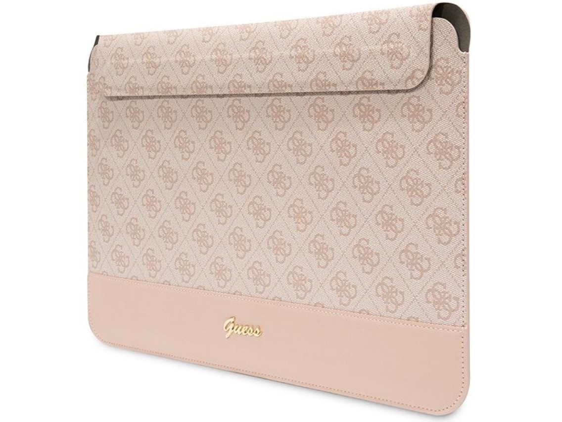 Capa Guess 4G Stripe Metal Logo para laptop de 14" - rosa